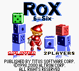 Rox title screen for GameBoy Color
